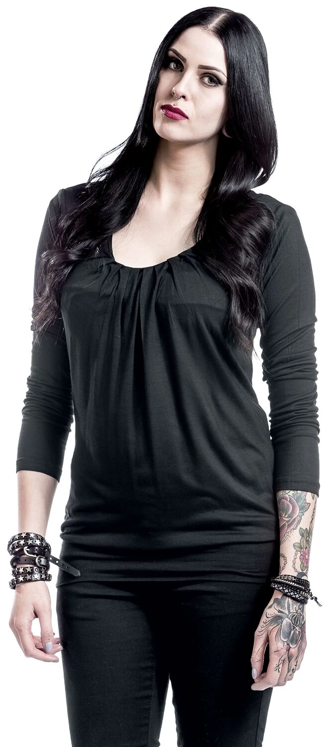 "Frail Shirt" Long-sleeve Shirt Black By Black Premium By EMP - Image 5