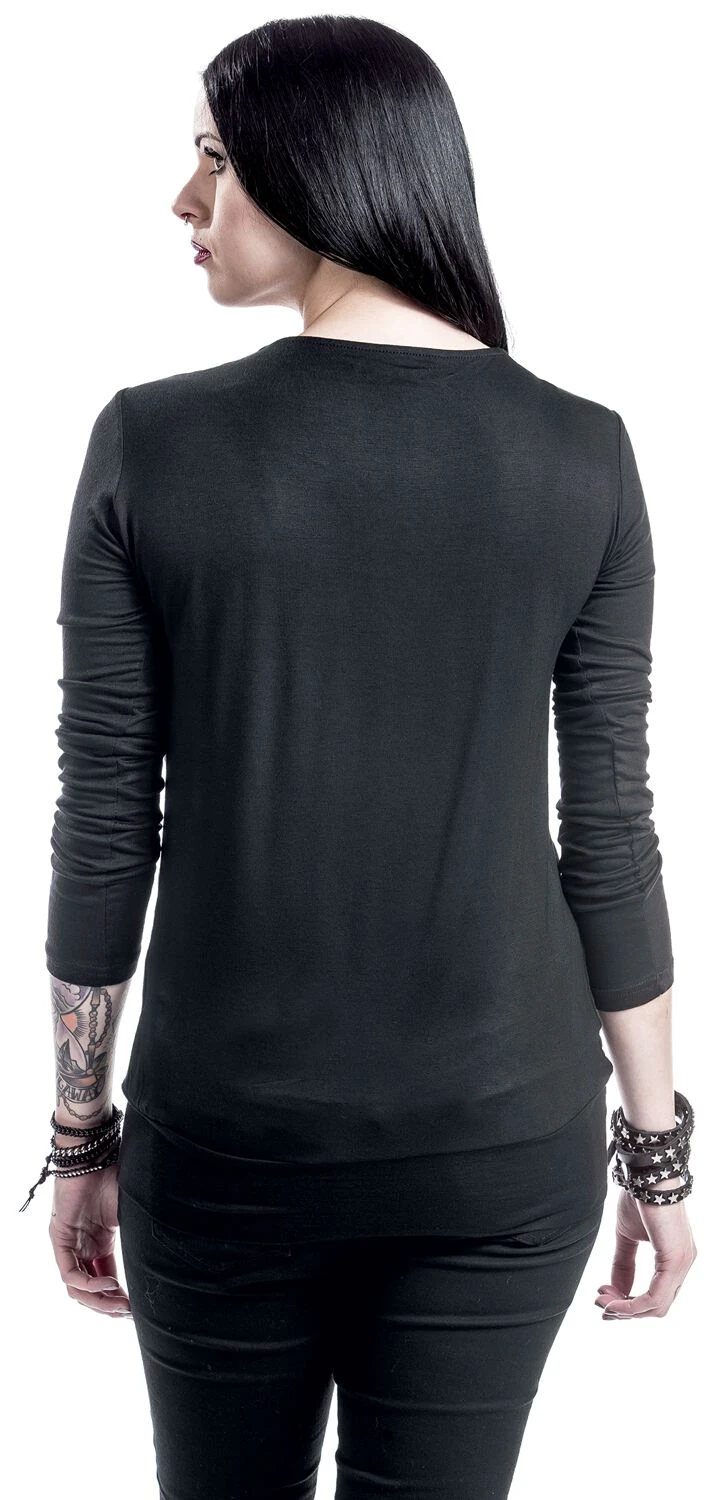 "Frail Shirt" Long-sleeve Shirt Black By Black Premium By EMP - Image 6