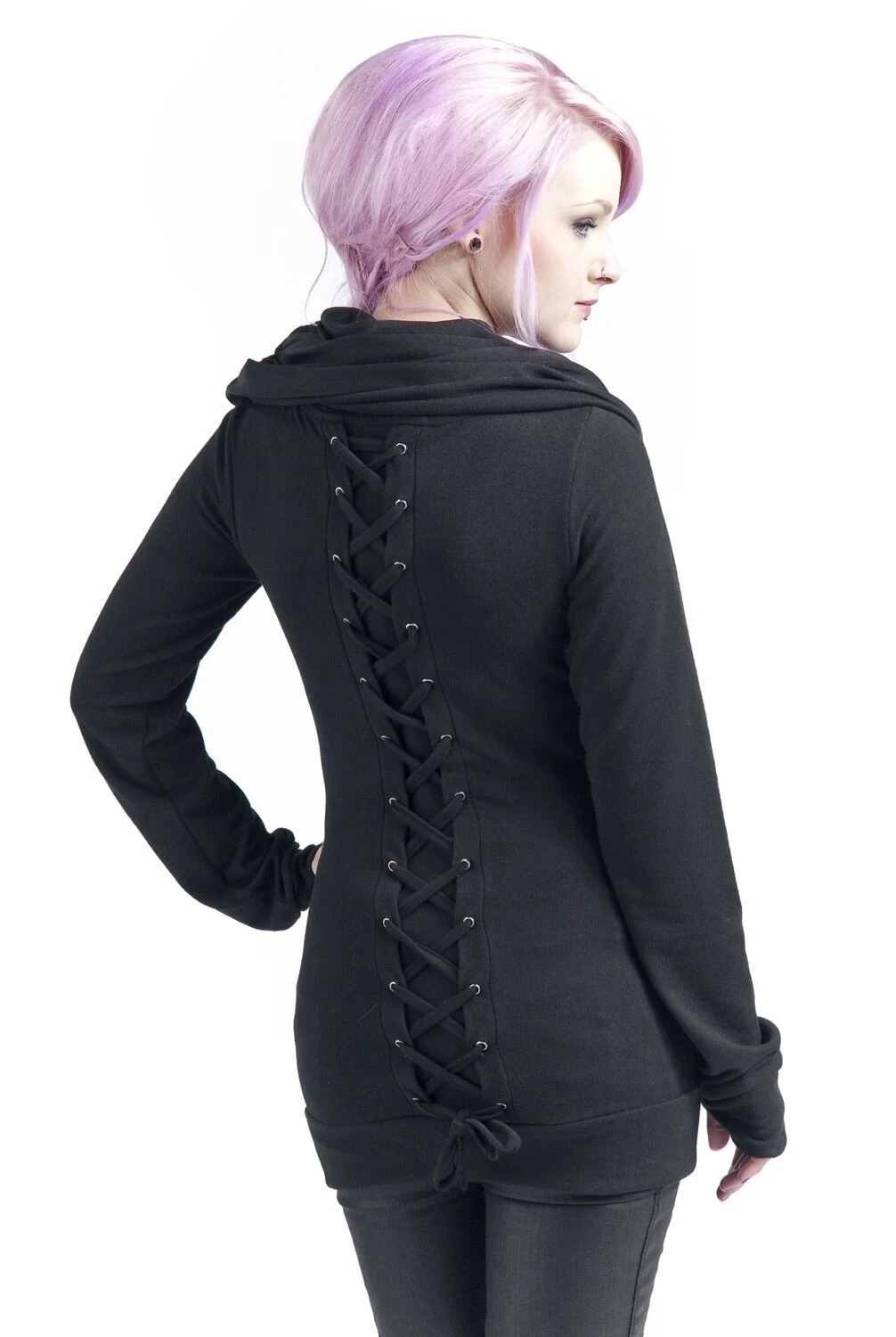 "Rest" Hooded Sweater Black By Vixxsin - Image 5