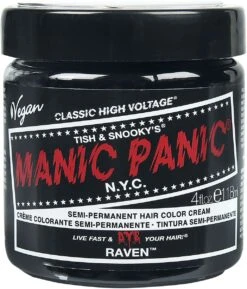 "Raven Black - Classic" Hair Dye Black By Manic Panic