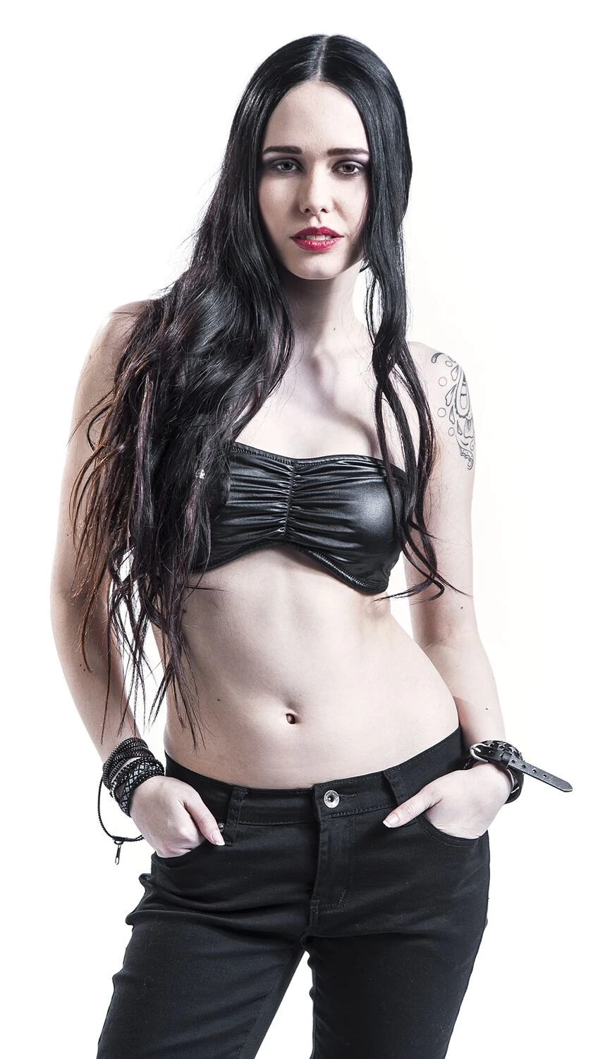 "I Feel Free" Bandeau Black By Black Premium By EMP - Image 5