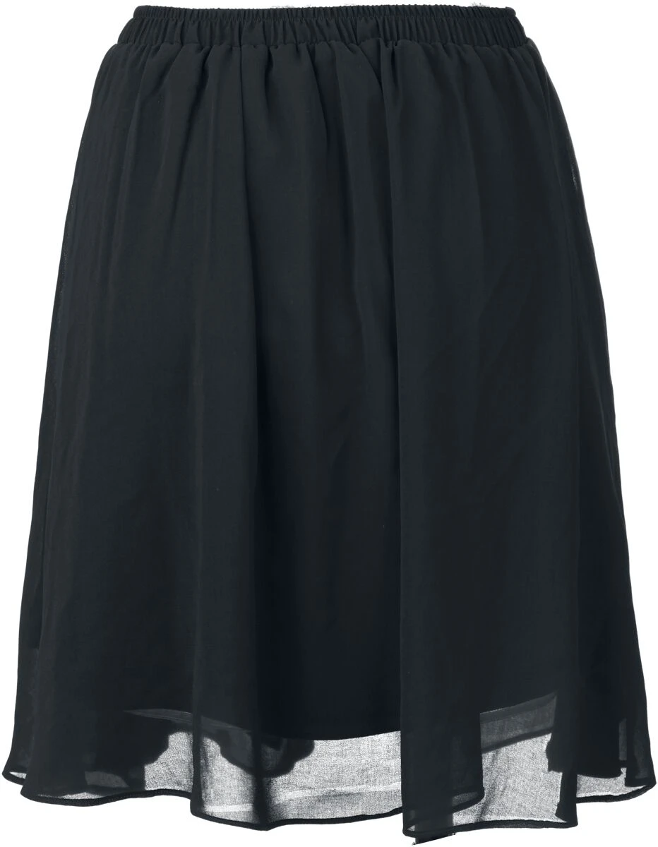 "Flowing Chiffon Skirt" Short Skirt Black By Forplay - Image 2