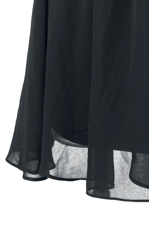 "Flowing Chiffon Skirt" Short Skirt Black By Forplay - Image 3