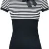 "Stripey" T-Shirt Black-white By Pussy Deluxe