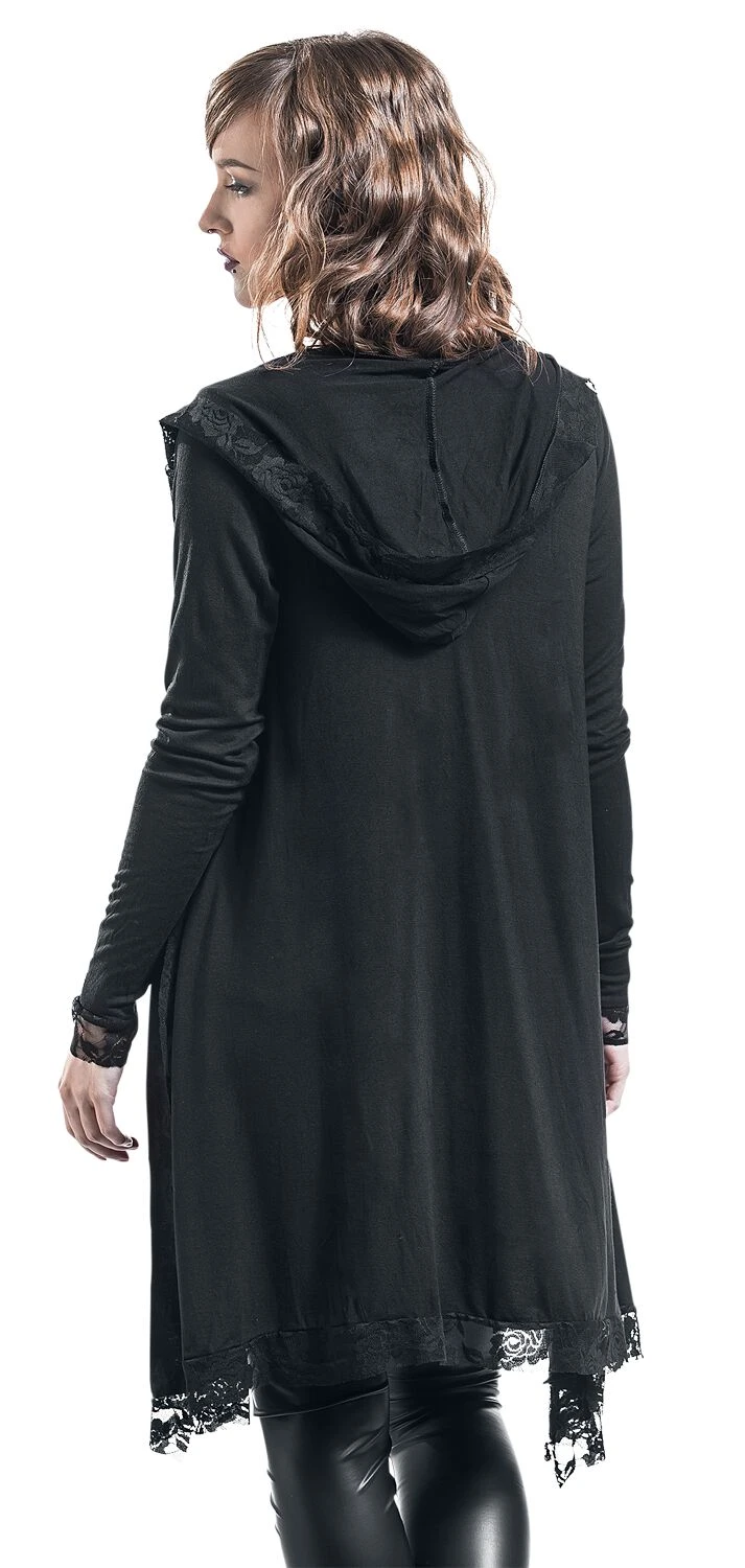 "Lace Cardigan" Cardigan Black By Gothicana By EMP - Image 6