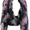 "Cheshire Cat" Scarf Black-lilac By Alice In Wonderland