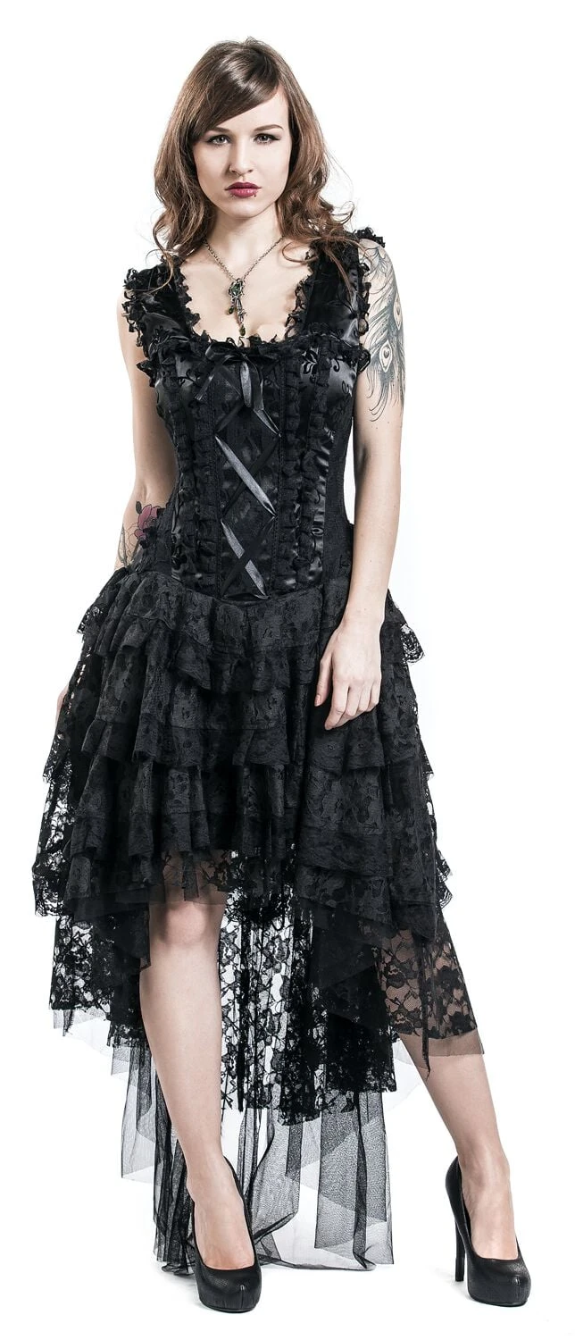 "Ophelie Dress" Long Dress Black By Burleska - Image 7
