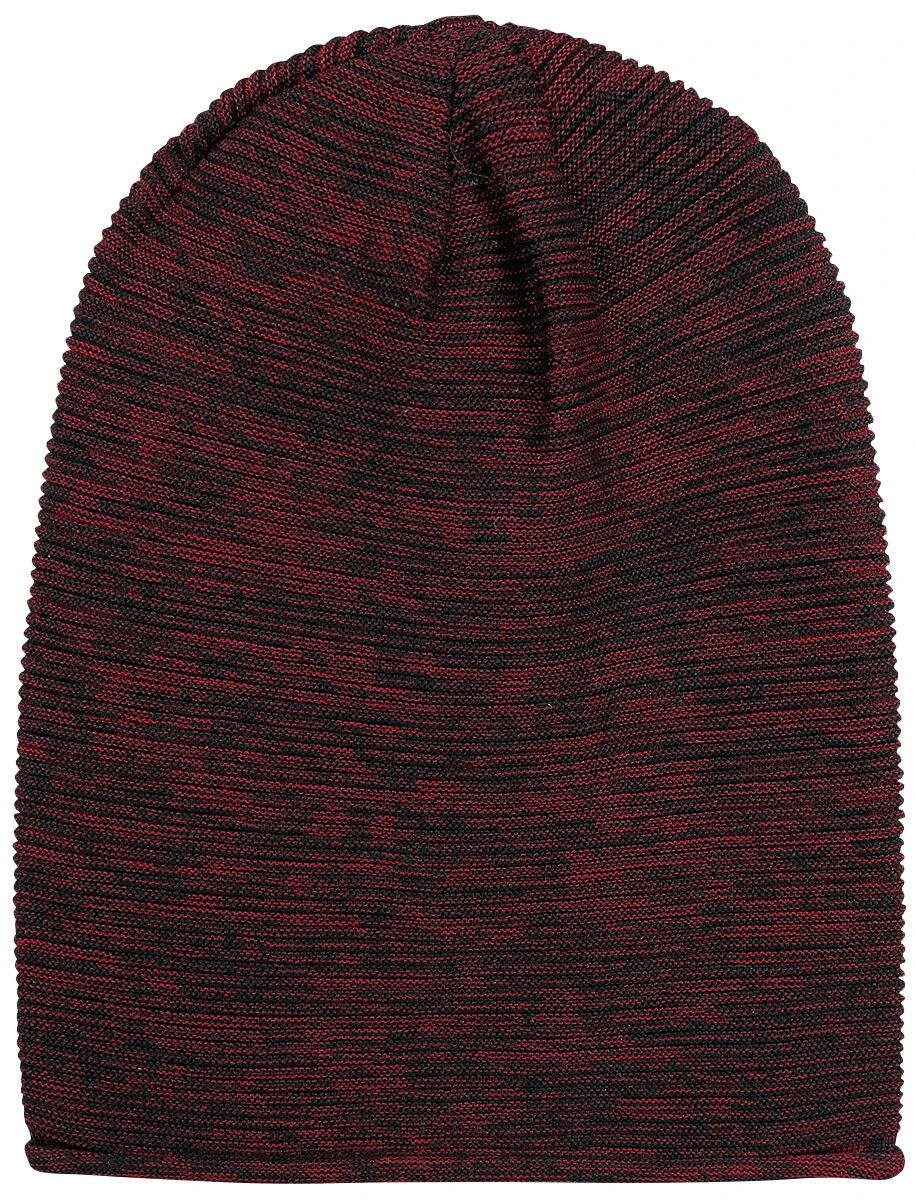 "Light Beanie" Beanie Black-bordeaux By Black Premium By EMP - Image 2