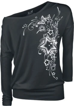 "Fast And Loose" Long-sleeve Shirt Black By Full Volume By EMP