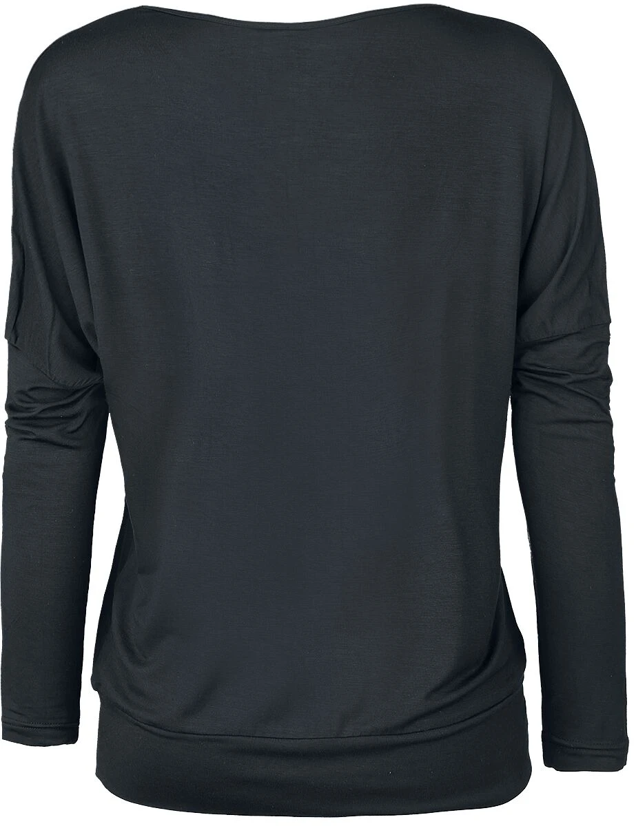 "Fast And Loose" Long-sleeve Shirt Black By Full Volume By EMP - Image 2