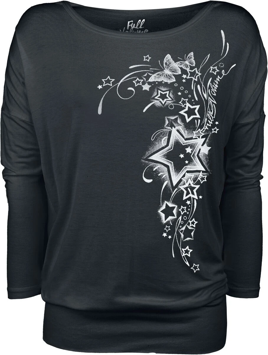 "Fast And Loose" Long-sleeve Shirt Black By Full Volume By EMP - Image 3