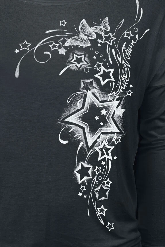 "Fast And Loose" Long-sleeve Shirt Black By Full Volume By EMP - Image 4