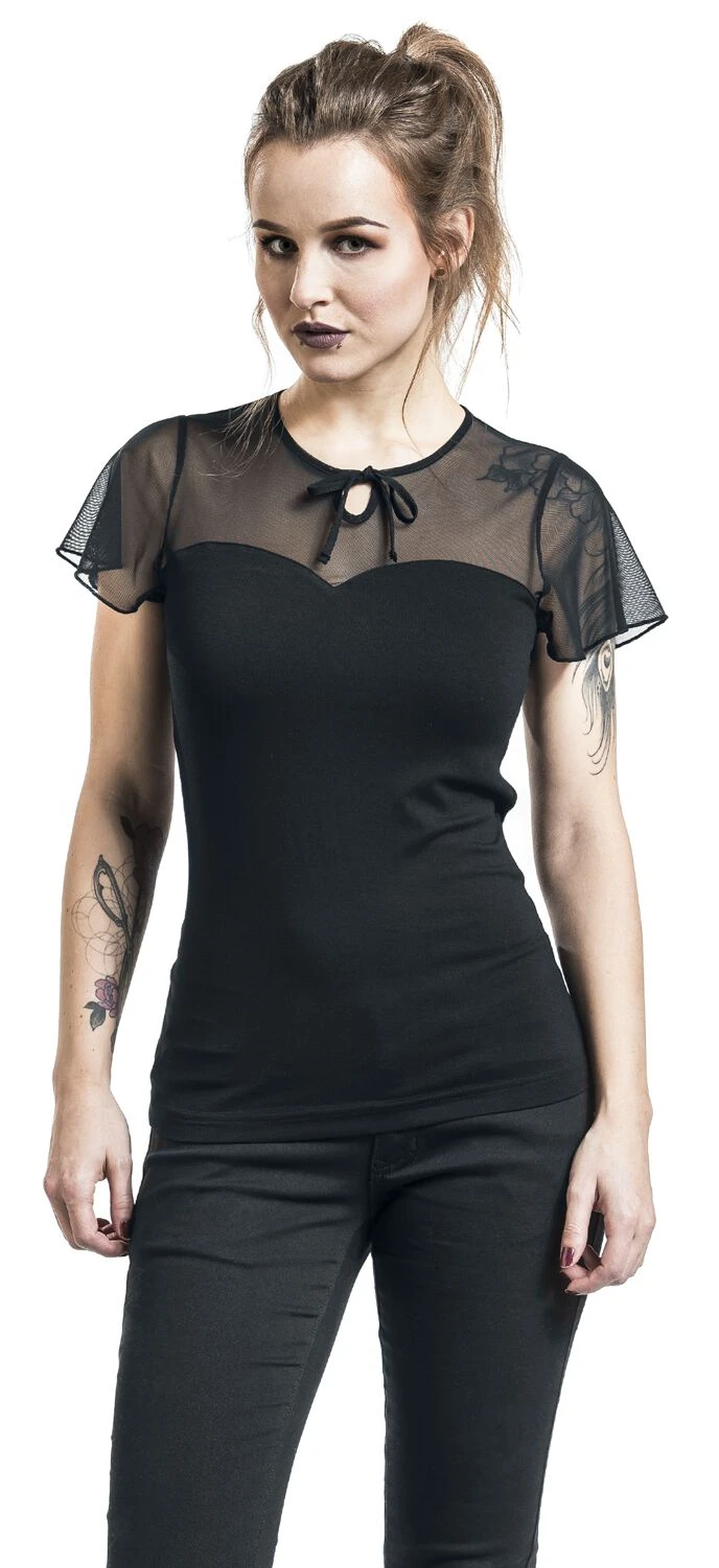 "Lovely Chic Shirt" T-Shirt Black By Pussy Deluxe - Image 4