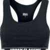 "Ladies Logo Bra" Bustier Black By Urban Classics