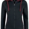 "Freaking Out Loud" Hooded Zip Black-red By Full Volume By EMP