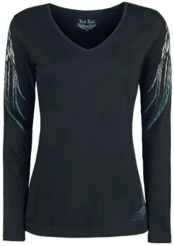 "Stay" Long-sleeve Shirt Black By Rock Rebel By EMP