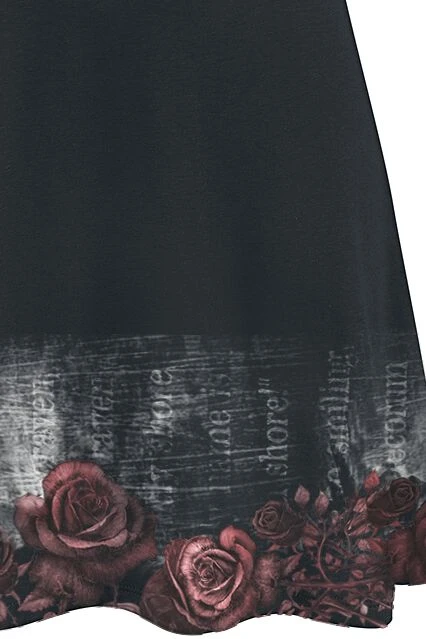 "Nevermore" Short Dress Black-bordeaux By Alchemy England - Image 4