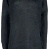 "Black Knitted Jumper" Knit Jumper Black By RED By EMP
