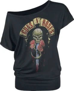 "Dripping Dagger" T-Shirt Black By Guns N' Roses