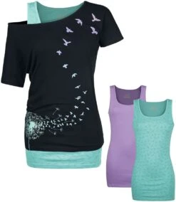 "When The Heart Rules The Mind" T-Shirt Black By Full Volume By EMP