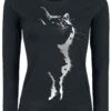 "Cat Silhouette" Long-sleeve Shirt Black By Tierisch