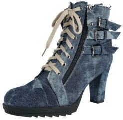 "Ivy" High Heel Blue By Rock Rebel By EMP