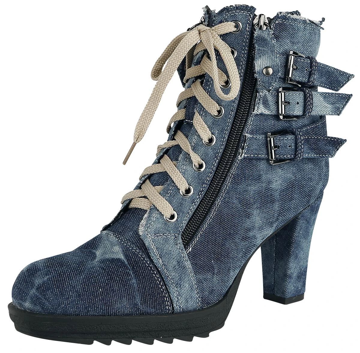 "Ivy" High Heel Blue By Rock Rebel By EMP