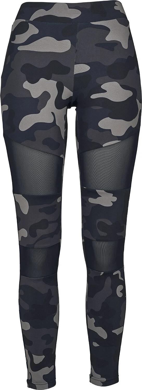 "Ladies Camo Tech Mesh Leggings" Leggings Dark Camo/black By Urban Classics