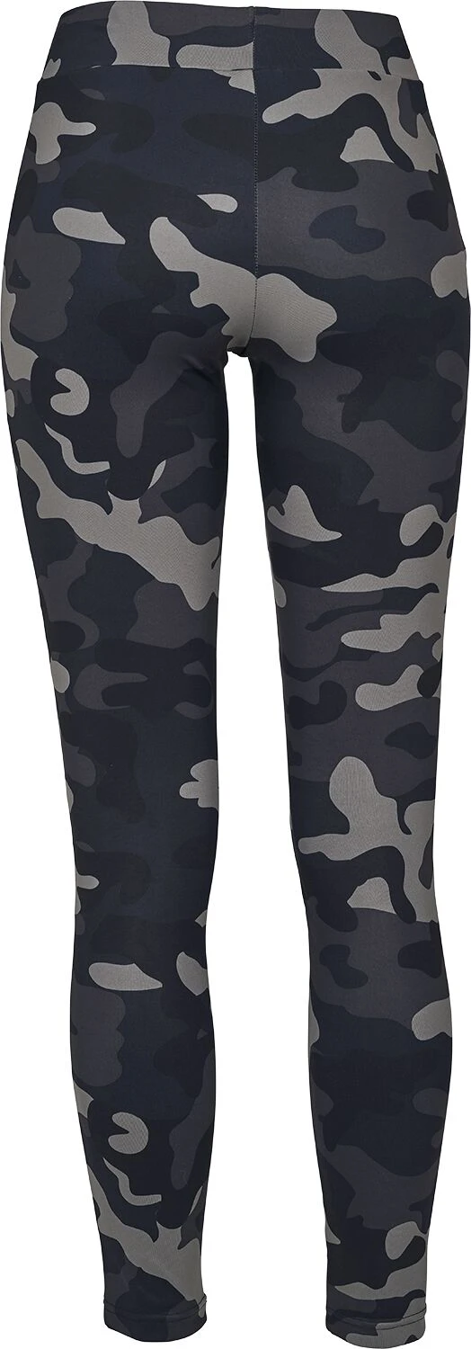 "Ladies Camo Tech Mesh Leggings" Leggings Dark Camo/black By Urban Classics - Image 2