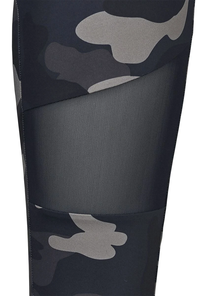 "Ladies Camo Tech Mesh Leggings" Leggings Dark Camo/black By Urban Classics - Image 4