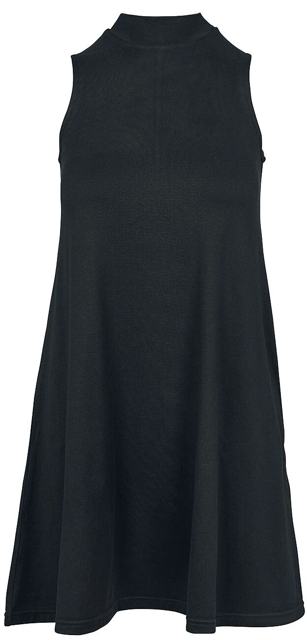 "Ladies A-Line Turtleneck Dress" Short Dress Black By Urban Classics