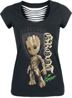 "2 - Groot" T-Shirt Black By Guardians Of The Galaxy