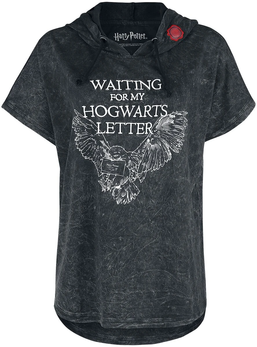 "Hogwarts Letter - Waiting" T-Shirt Dark Grey By Harry Potter - Image 2