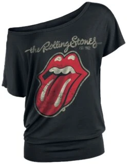 "Plastered Tongue" T-Shirt Black By The Rolling Stones