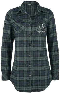 "Forbidden Forest - Hippogriff" Flanel Shirt Black-blue-green By Harry Potter