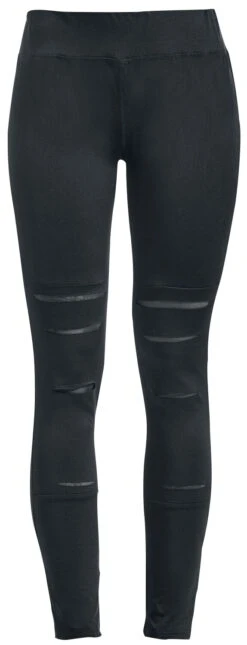"Leggings With Lace Insert" Leggings Black By Rotterdamned