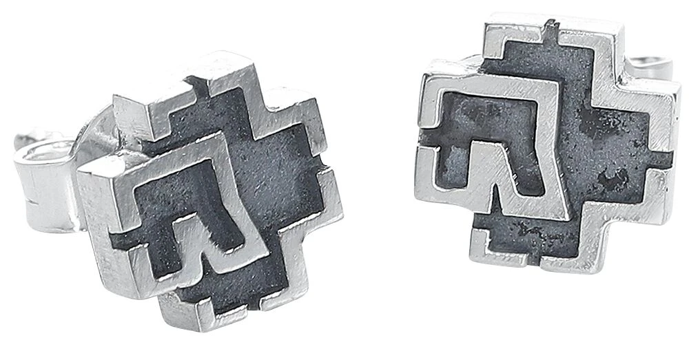 "Rammstein Logo" Earring Set Silver-coloured By Rammstein