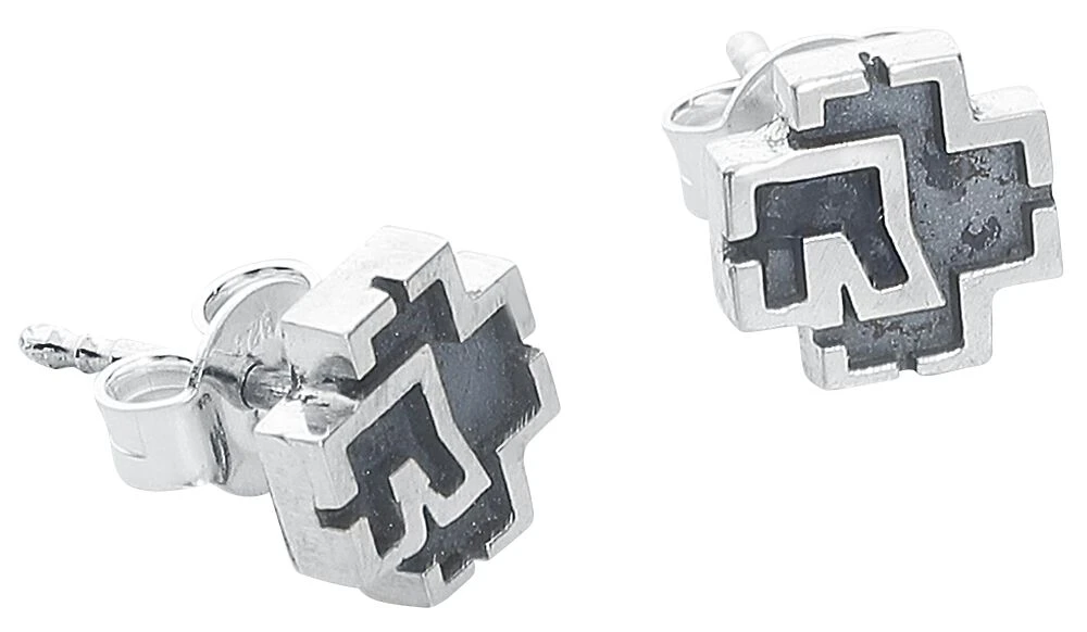 "Rammstein Logo" Earring Set Silver-coloured By Rammstein - Image 2