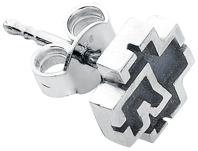 "Rammstein Logo" Earring Set Silver-coloured By Rammstein - Image 4