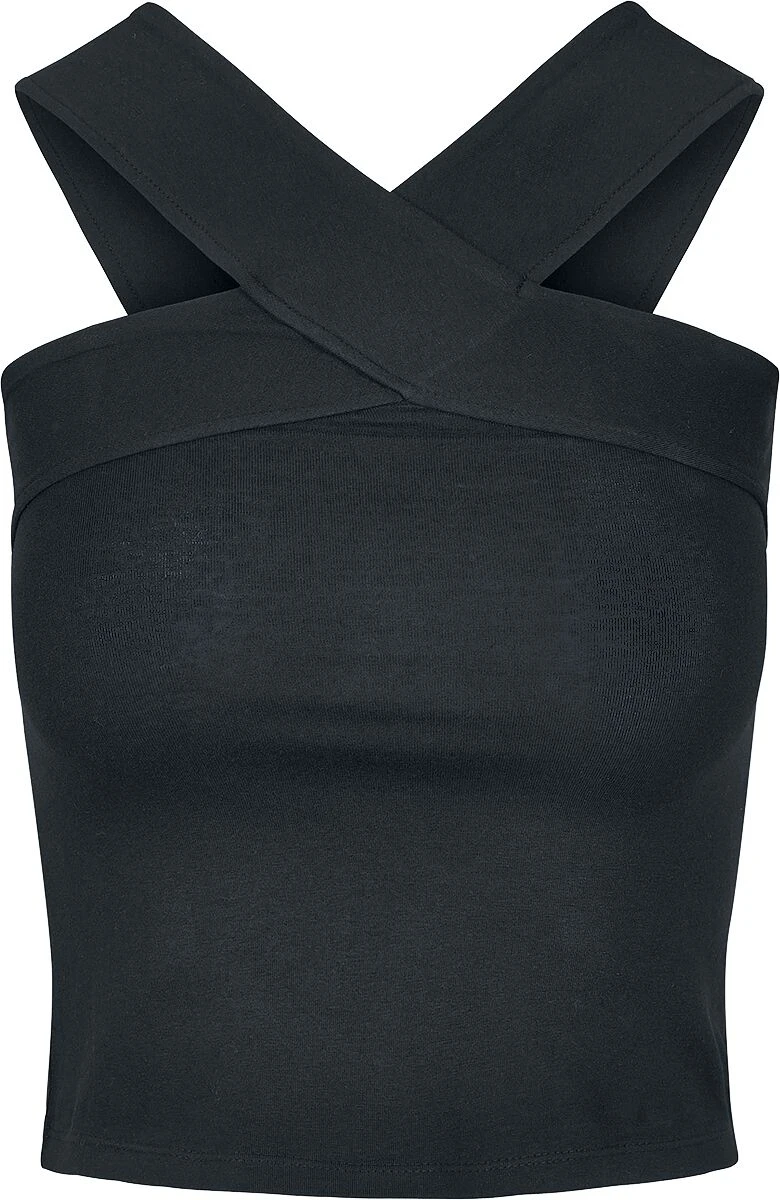 "Ladies Cross Top" Top Black By Urban Classics