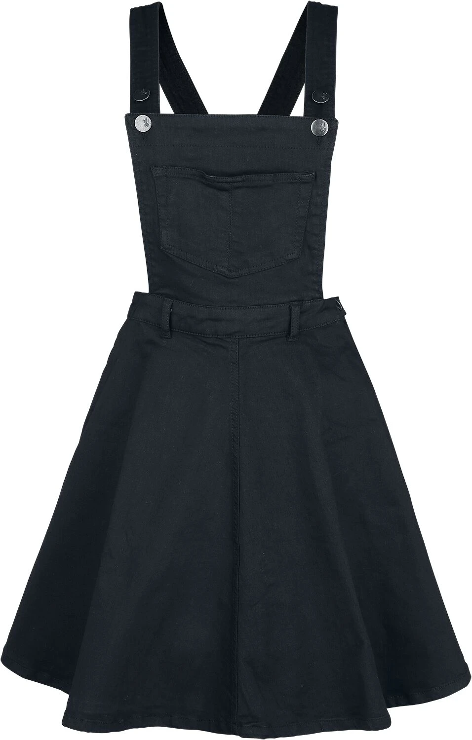 "Dakota Pinafore Dress" Medium-length Dress Black By Hell Bunny