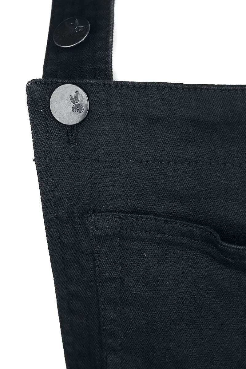 "Dakota Pinafore Dress" Medium-length Dress Black By Hell Bunny - Image 3