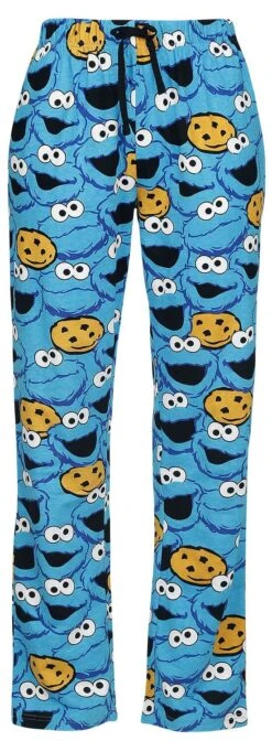 "Cookie Monster - Face" Pyjama Pants Blue By Sesame Street