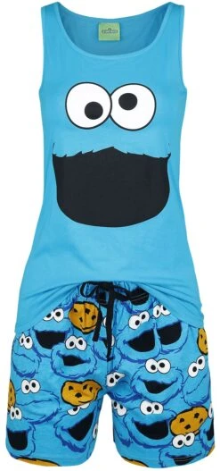 "Cookie Monster - Face" Pyjama Blue By Sesame Street