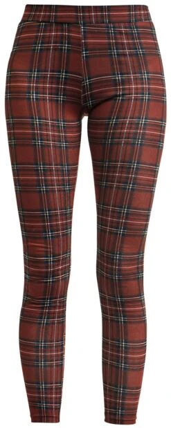 "Plaid Leggings" Leggings Red By Forplay