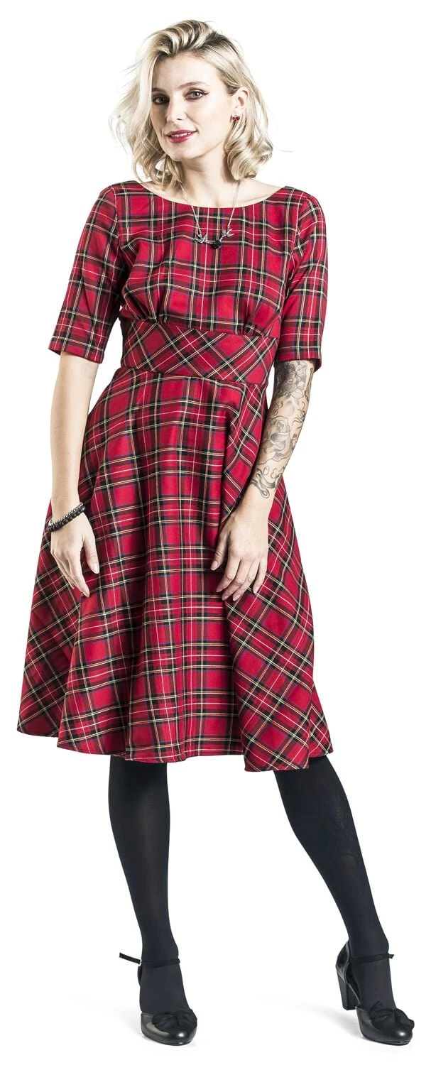 "Irvine 50s Dress" Medium-length Dress Red By Hell Bunny - Image 4