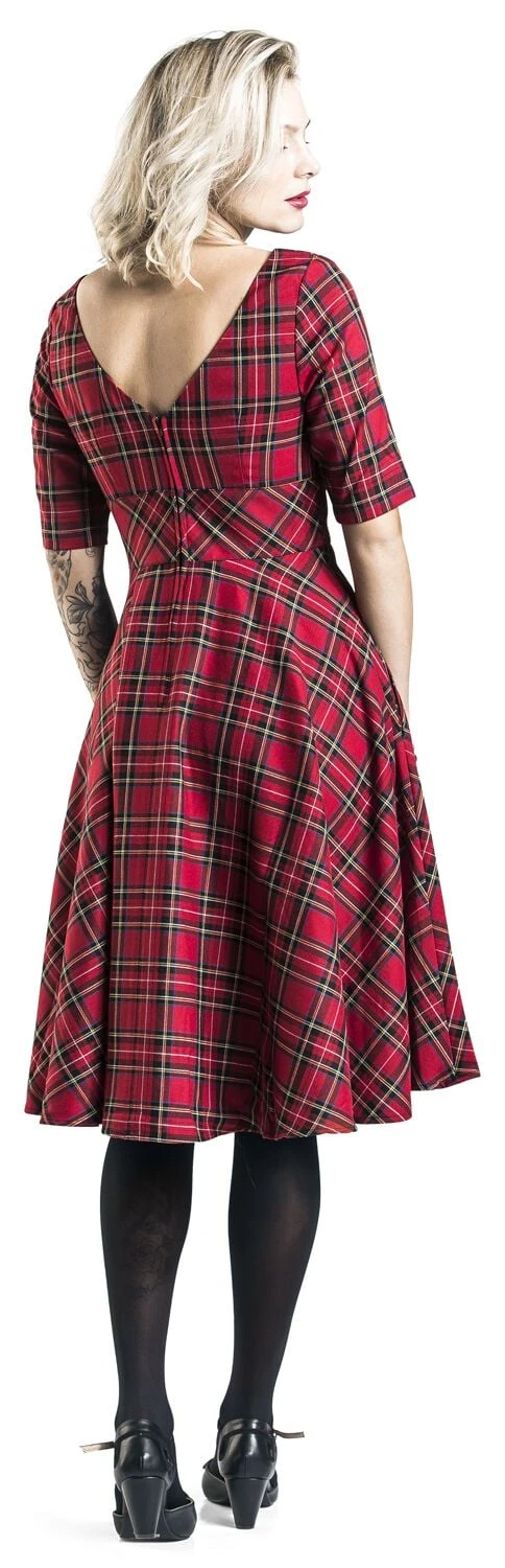 "Irvine 50s Dress" Medium-length Dress Red By Hell Bunny - Image 5