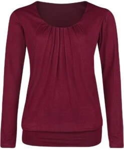 "Frail Shirt" Long-sleeve Shirt Burgundy By Black Premium By EMP