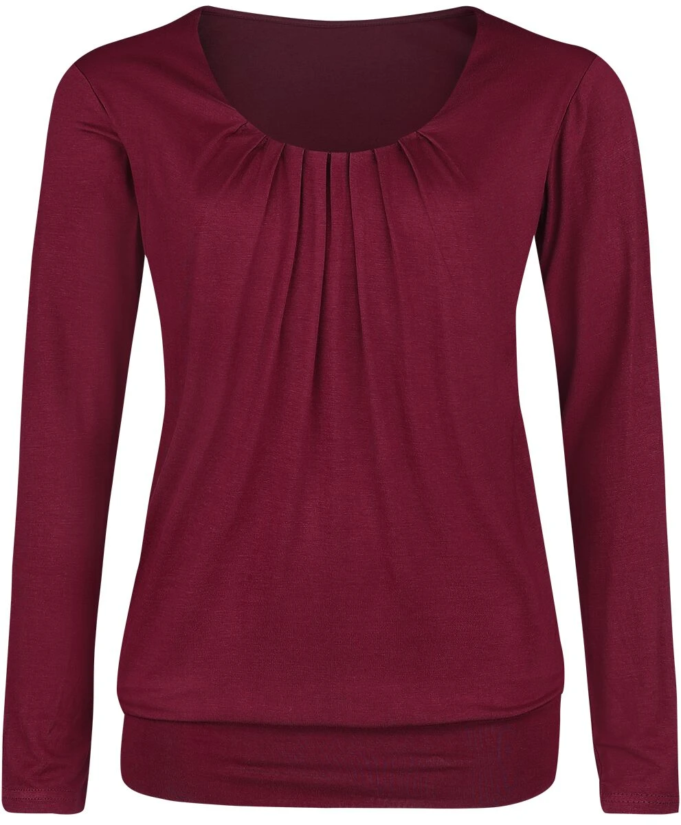 "Frail Shirt" Long-sleeve Shirt Burgundy By Black Premium By EMP