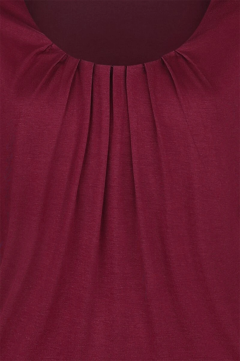 "Frail Shirt" Long-sleeve Shirt Burgundy By Black Premium By EMP - Image 3